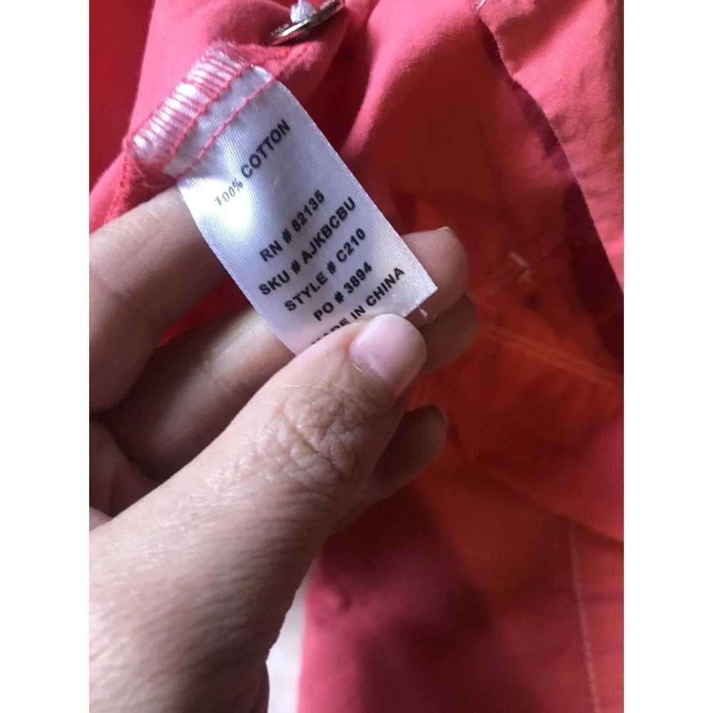 Fresh Produce jacket 100% cotton Coral four pockets metal‎ Buttons Medium